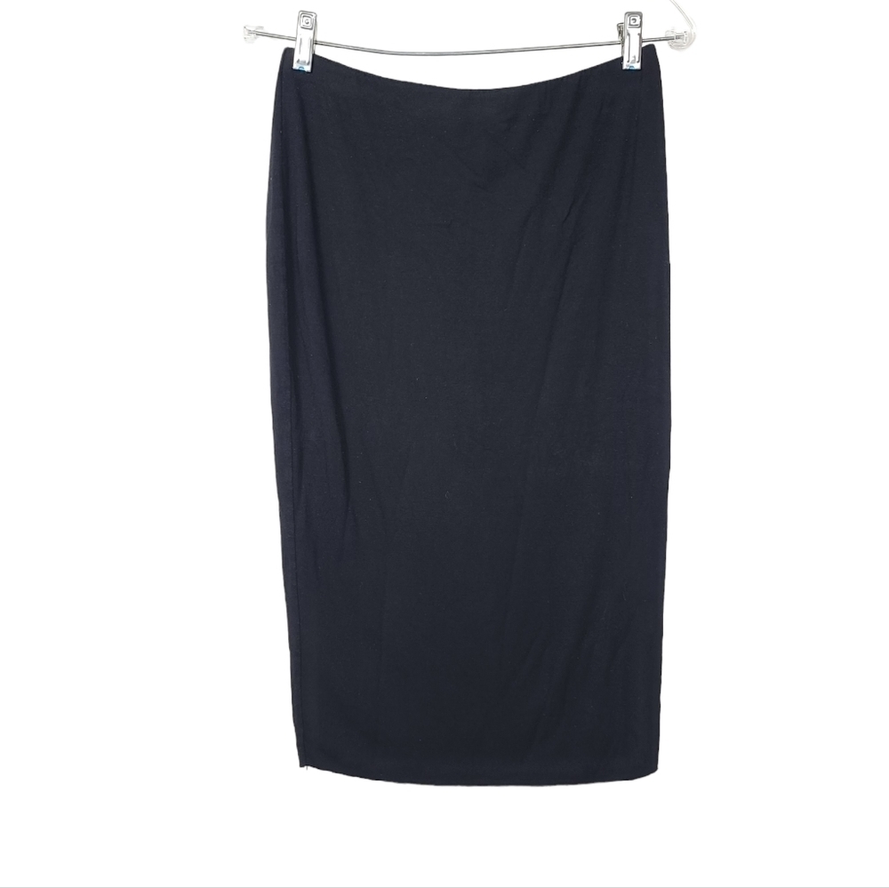 Vince Camuto Black Raw Hem Pencil Skirt S - Picture 4 of 6